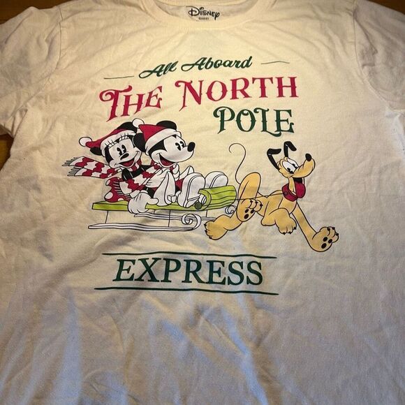 Disney the polar bear express Disney Mickey Minnie shirt large - Picture 2 of 5
